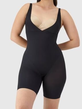 Maidenform Black Full-Body Sculpting Thigh High Shapewear Size XL